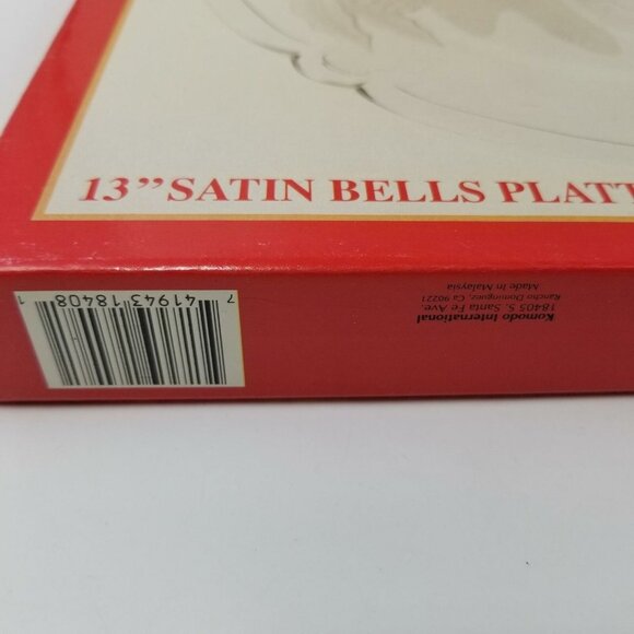 Vintage Bells Platter Bell 7.5" Candy Dish Happy Holidays New - Picture 4 of 4